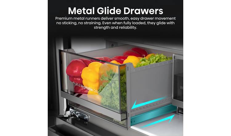 Hisense RQ5P640SYSD American Fridge Freezer -Stainless Steel