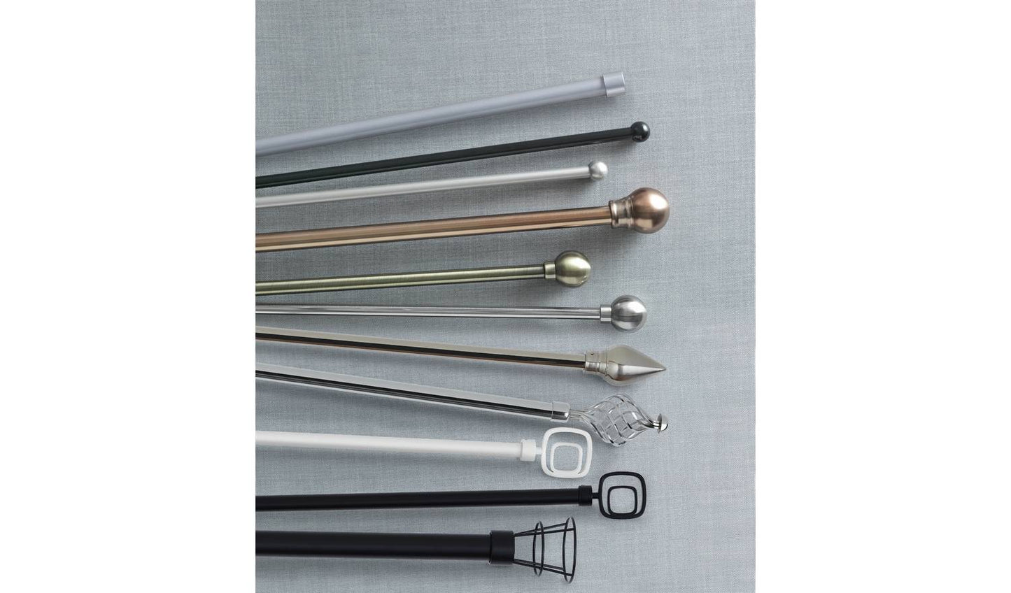 Argos Home Chrome Extendable Curtain Pole - 165cm - 300cm