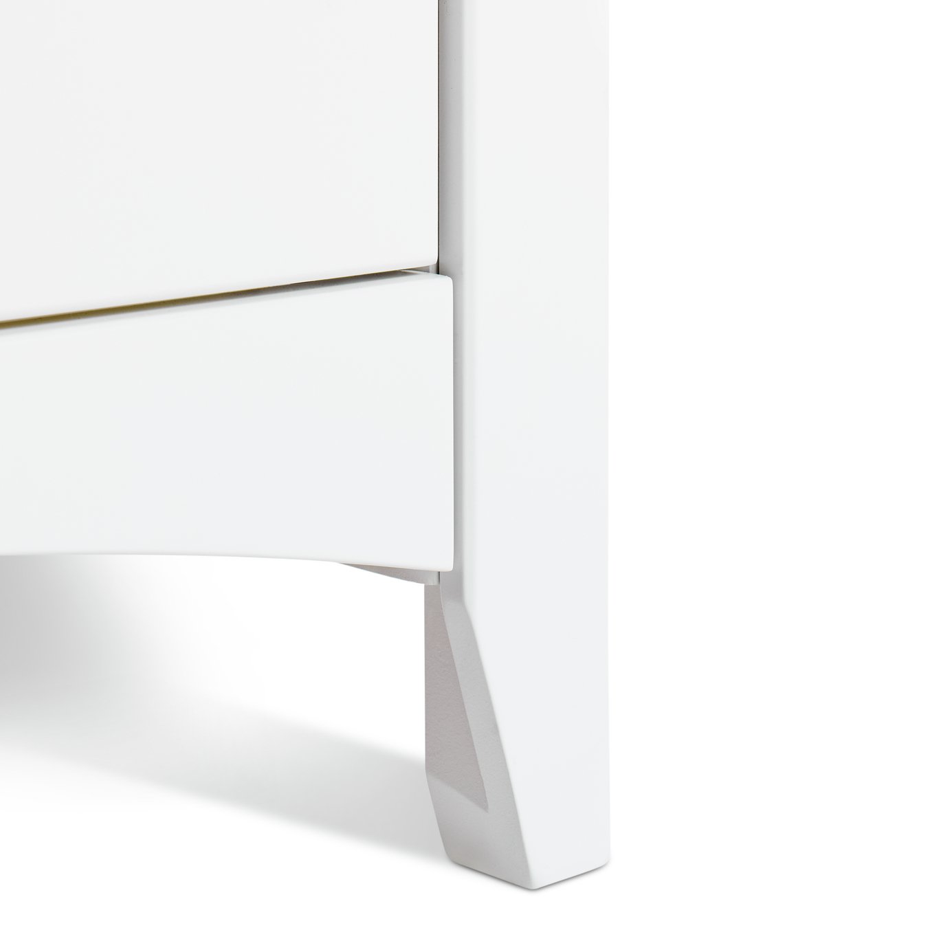 Argos Home Minato 2 Drawer Wide Bedside Table - White