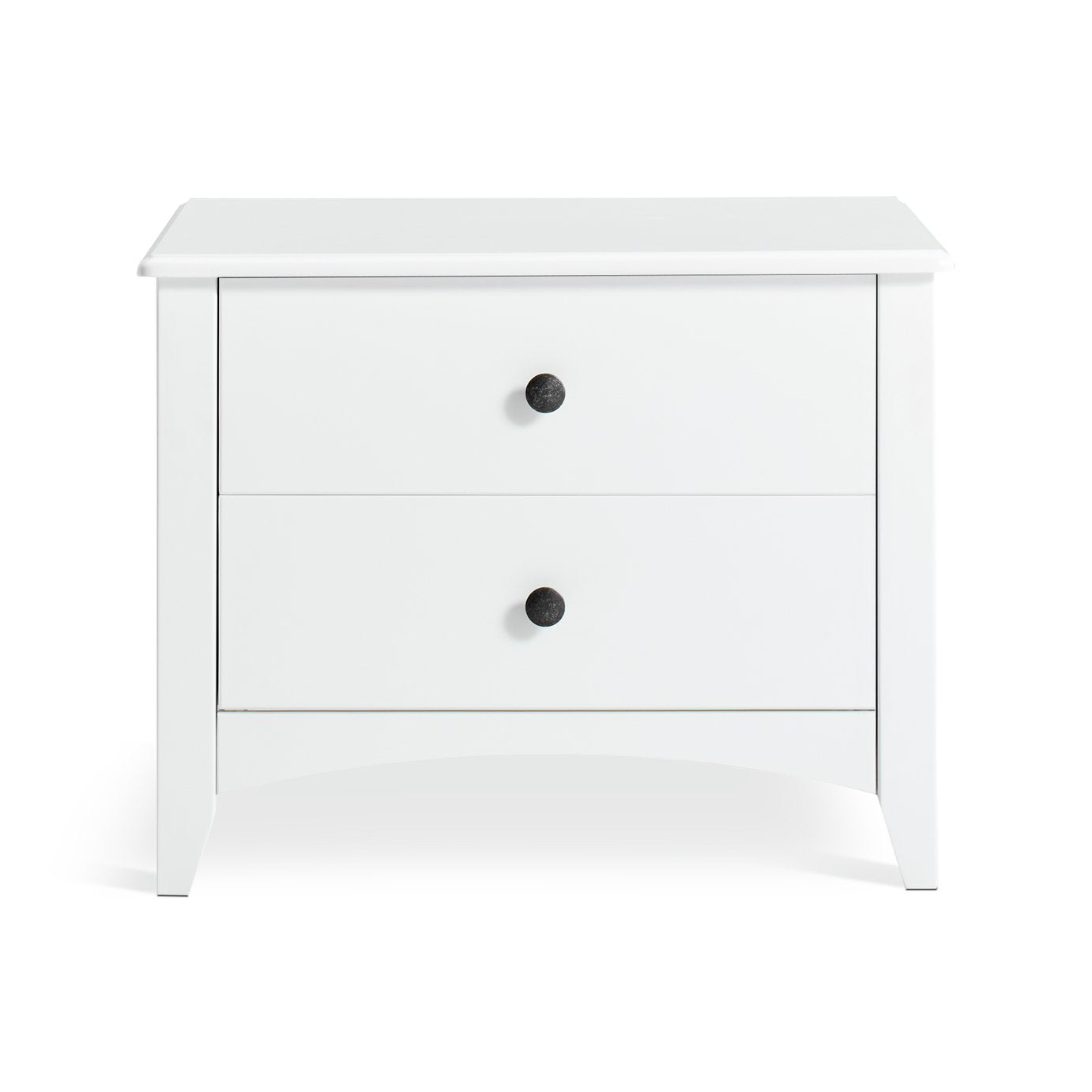 Argos Home Minato 2 Drawer Wide Bedside Table - White