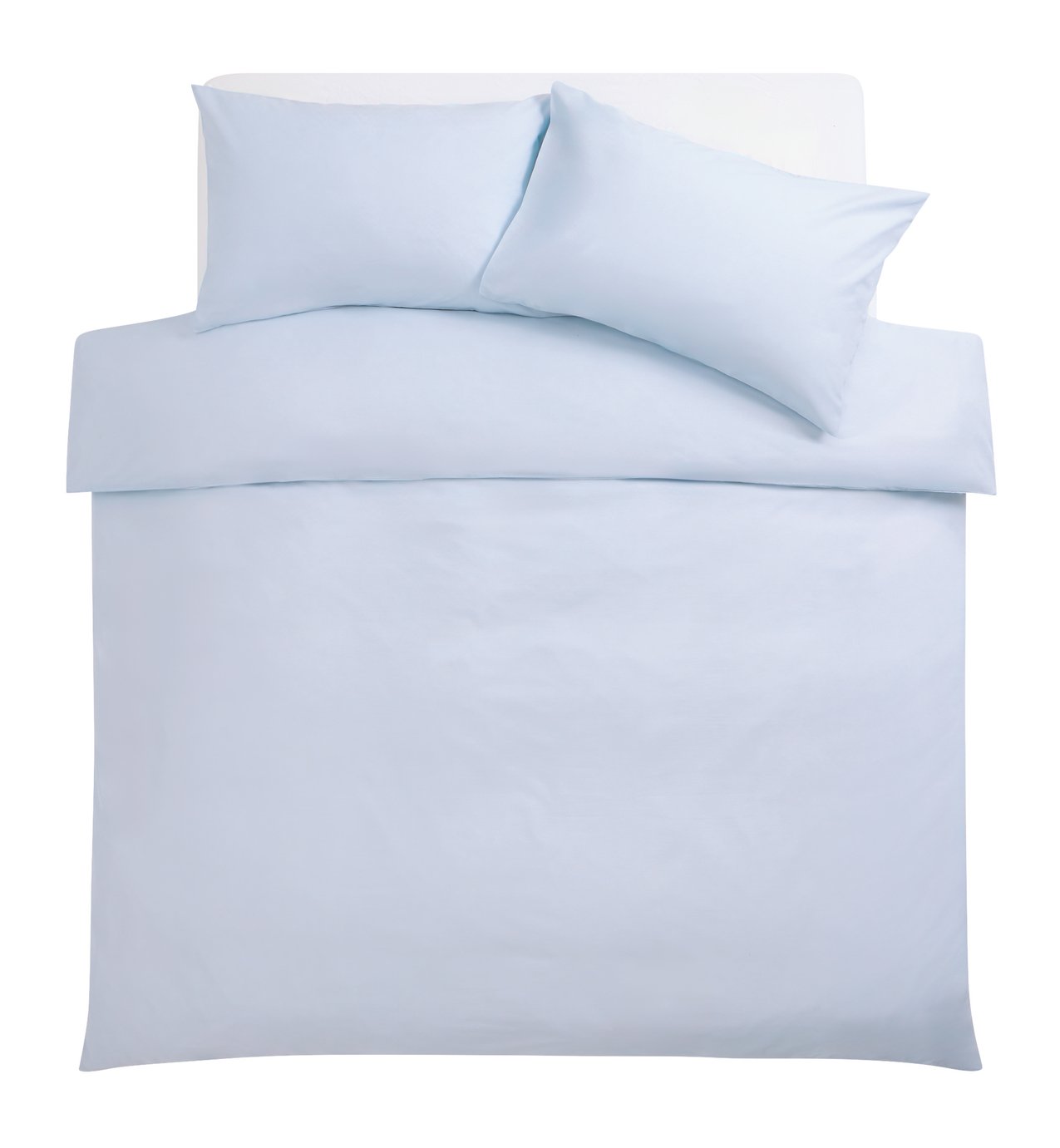 Habitat Plain Pale Blue Bedding Set - Single