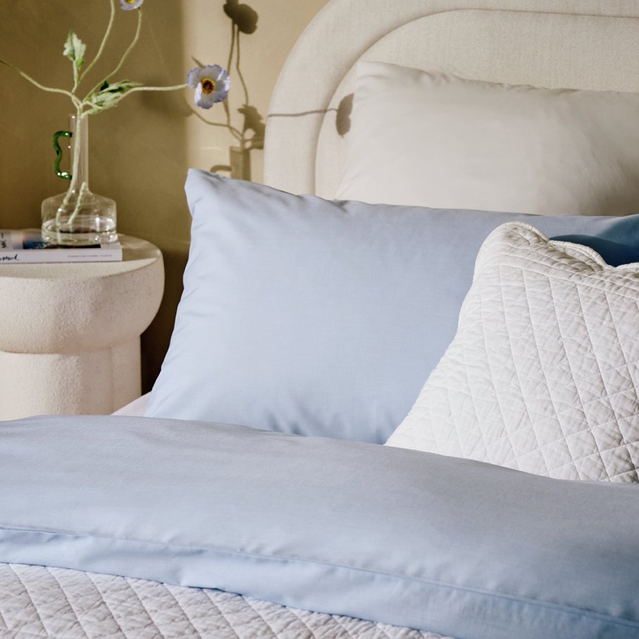 Habitat Plain Pale Blue Bedding Set - Single