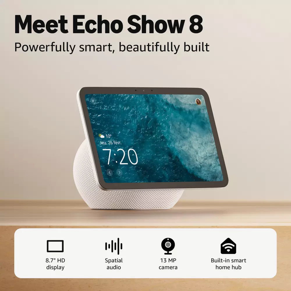 Amazon Echo Show 8 2025 Smart Display with Alexa - White