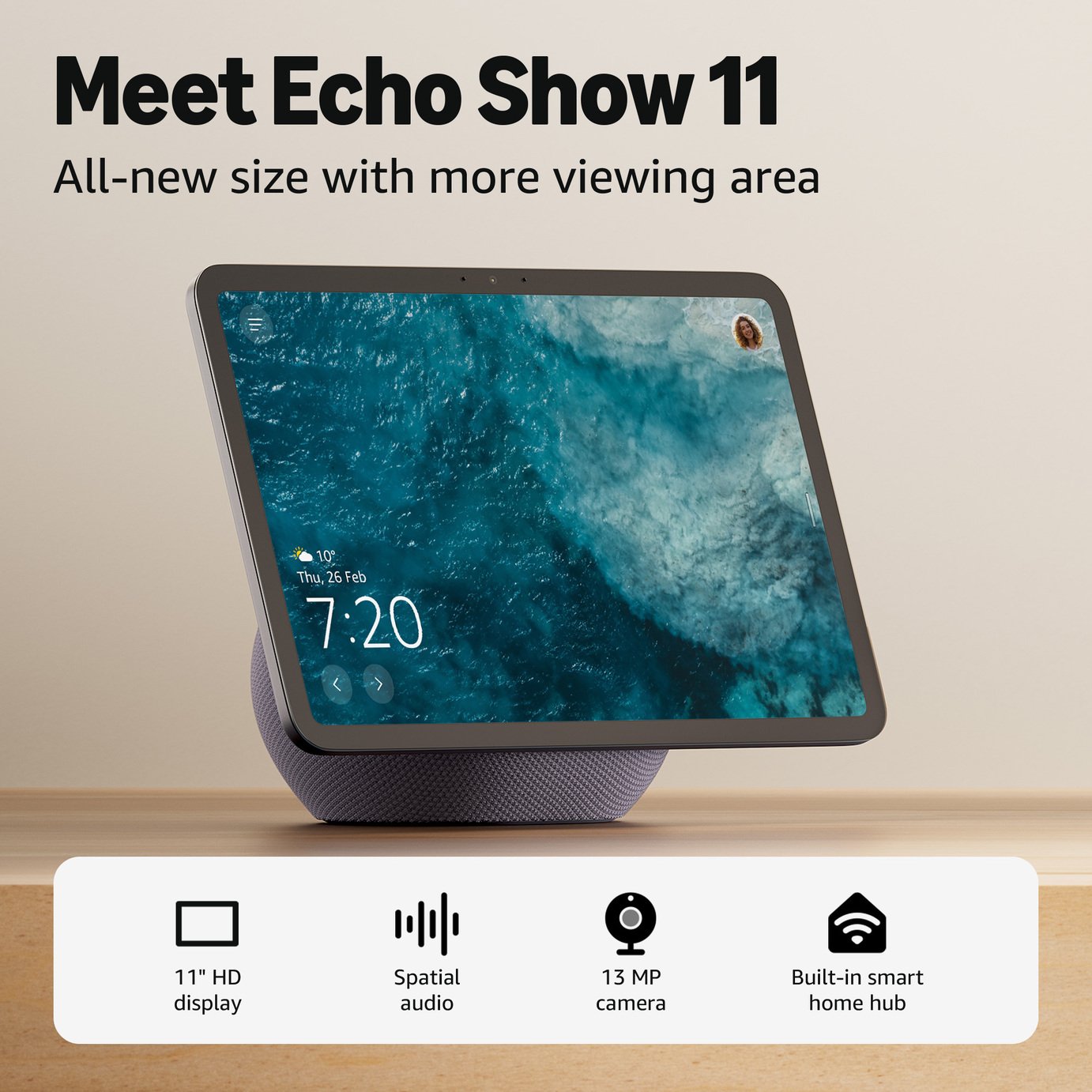 Amazon Echo Show 11 2025 Smart Display with Alexa - Graphite