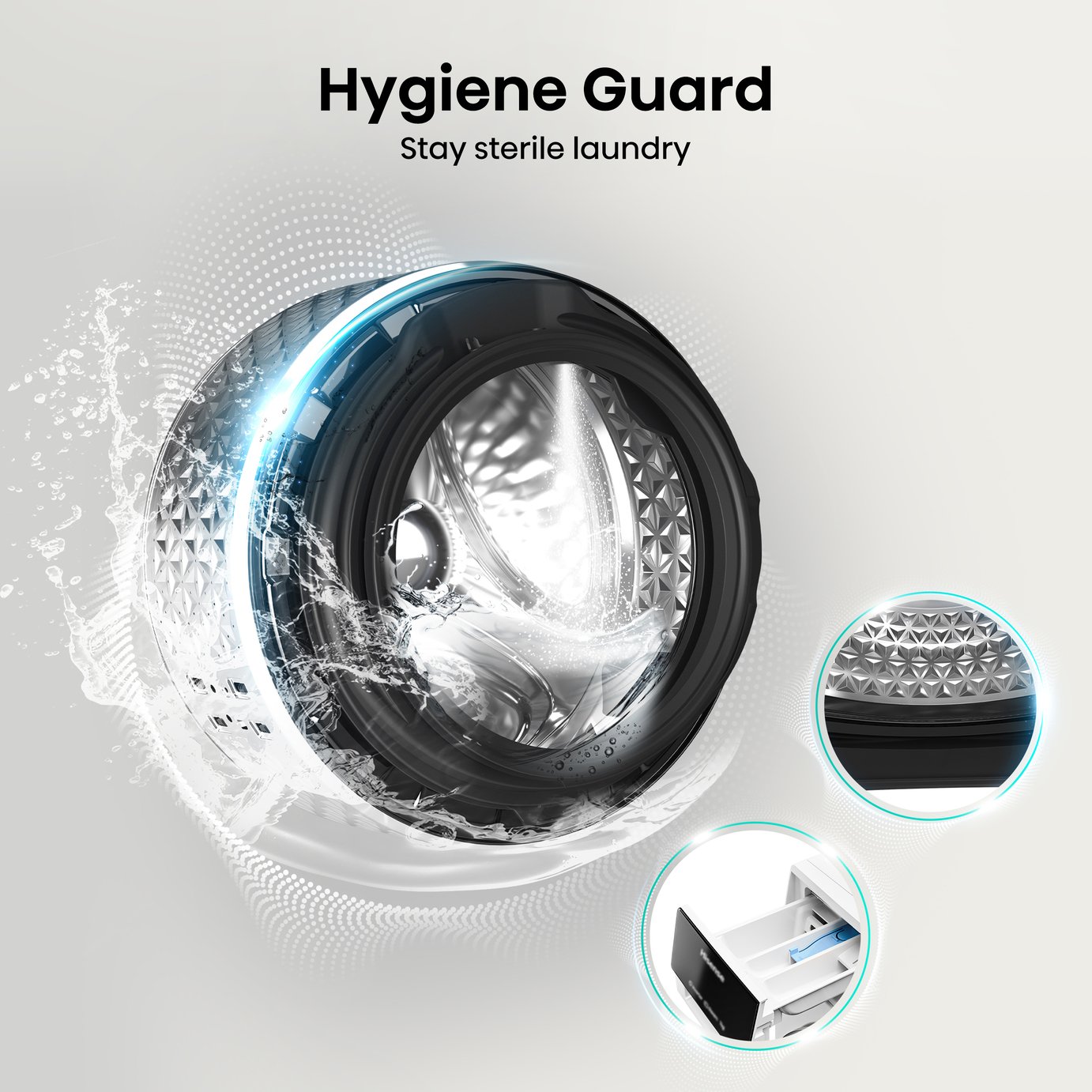Hisense WD3S8043BB3 8/5KG 1400 Spin Washer Dryer - Black