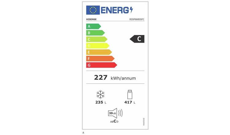 Hisense RS5P668SSFC American Fridge Freezer - Black