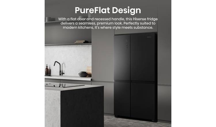 Hisense RS5P668SSFC American Fridge Freezer - Black