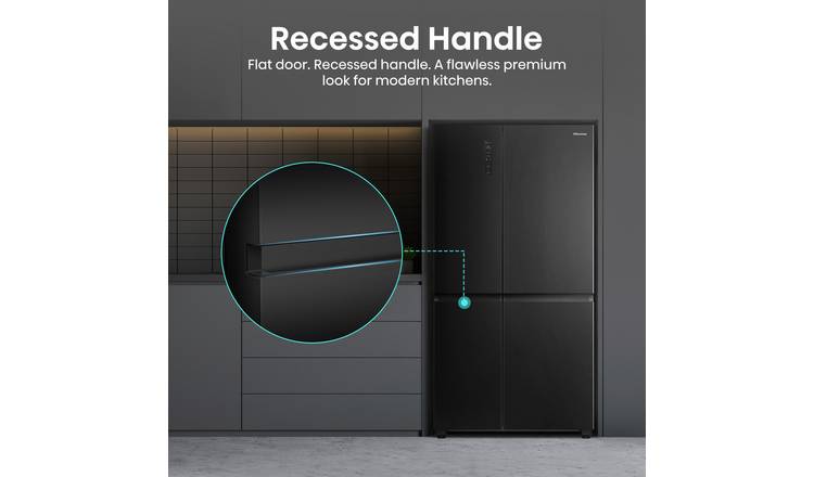 Hisense RS5P668SSFC American Fridge Freezer - Black