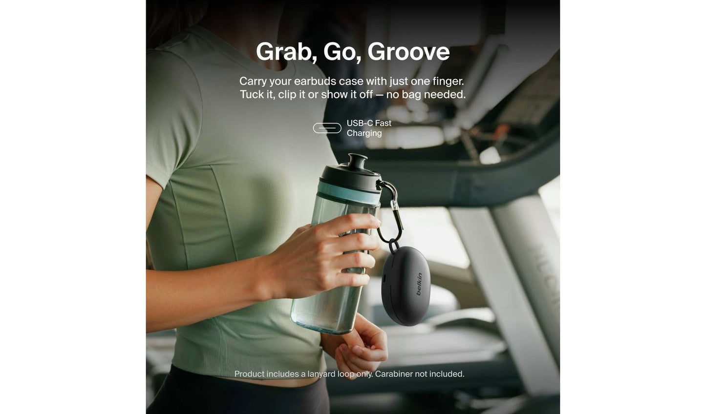 Belkin SoundForm ActiveFit Wireless Sports Earbuds - Black