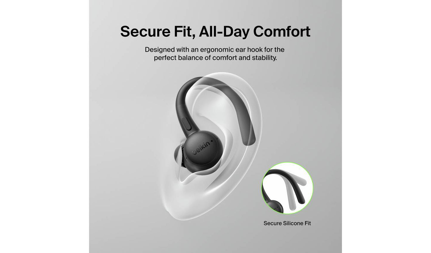 Belkin SoundForm ActiveFit Wireless Sports Earbuds - Black