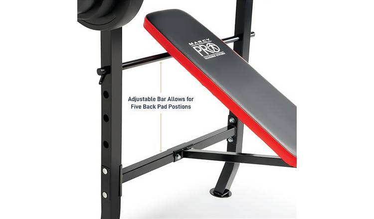 Marcy Pro PM2084 Standard Weight Bench with 45kg Weight Set