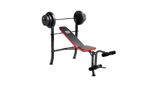 Marcy Pro PM2084 Standard Weight Bench with 45kg Weight Set
