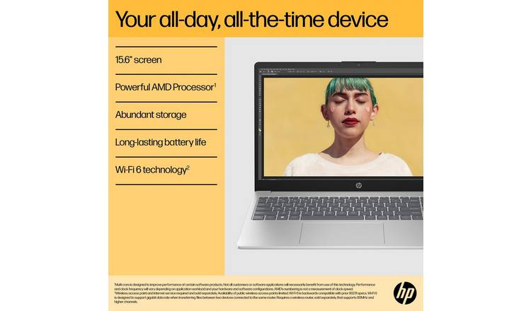 HP BM2U3EA 15.6in R5 16GB 512GB Laptop - Silver