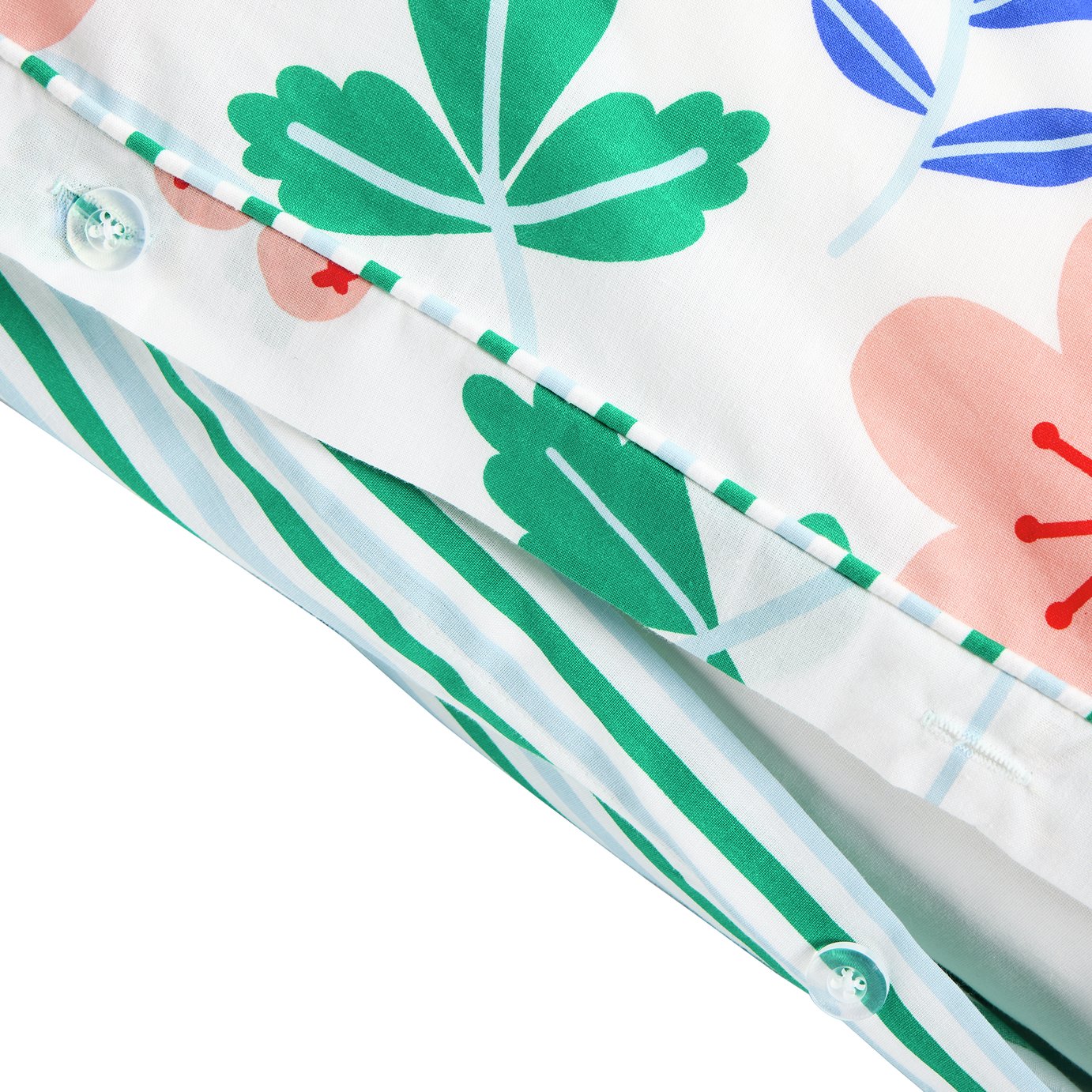 Habitat Placement Floral White Bedding Set - Single