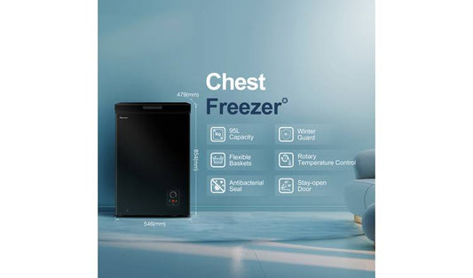 Fridgemaster MCF96EB Chest Freezer - Black