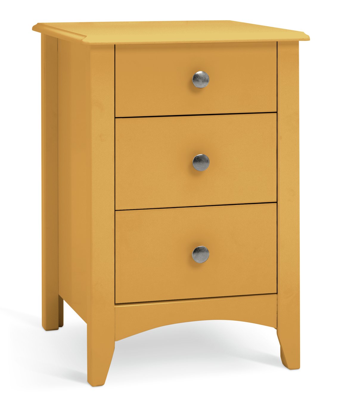 Argos Home Minato 3 Drawer Bedside Table - Yellow