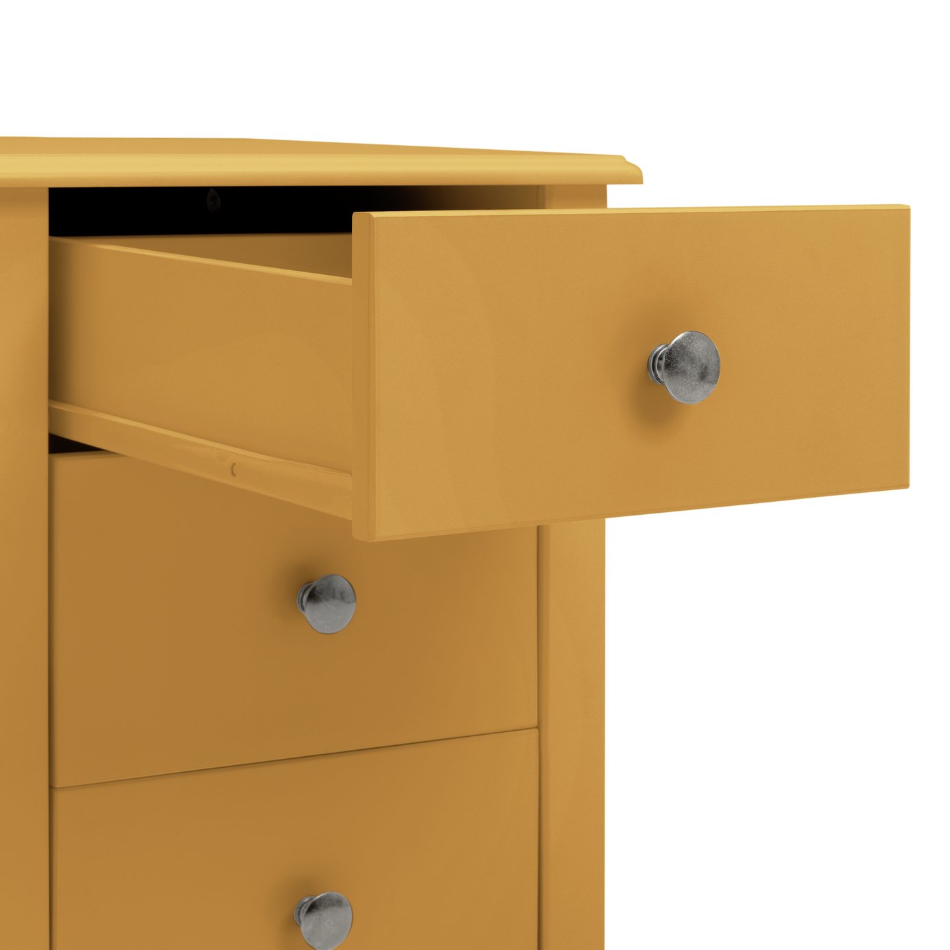 Argos Home Minato 3 Drawer Bedside Table - Yellow