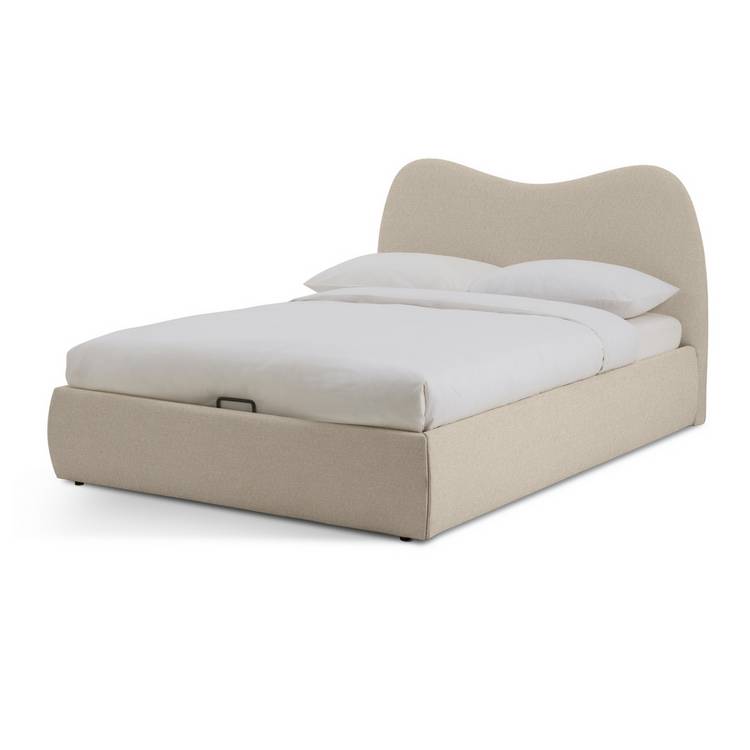 Habitat Orton Small Double End Lift Ottoman Bed - Beige
