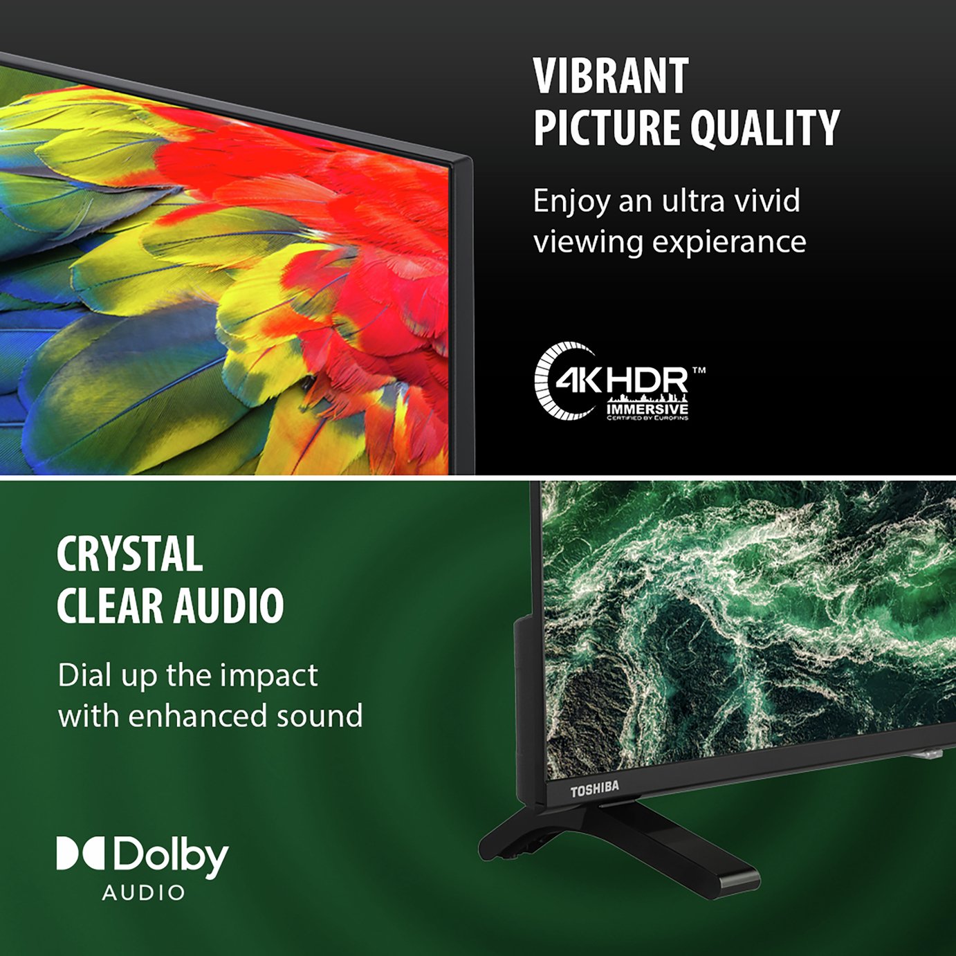 Toshiba 65 Inch 65UV1563DB Smart 4K UHD HDR DLED Freely TV