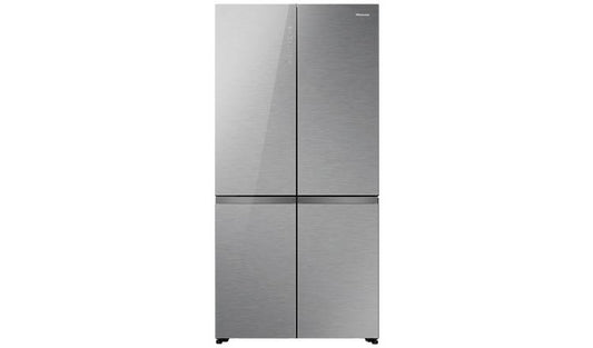 Hisense RQ768N4GVE KitchenFit Fridge Freezer -Silver Glass