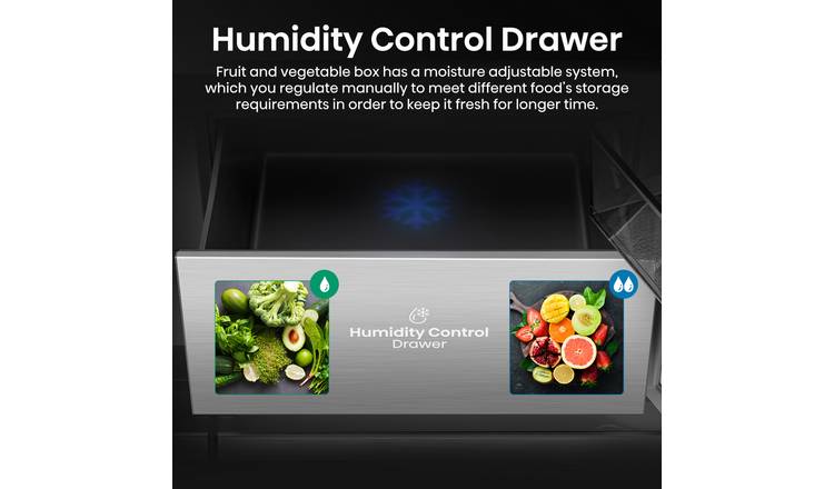 Hisense RQ768N4GVE KitchenFit Fridge Freezer -Silver Glass