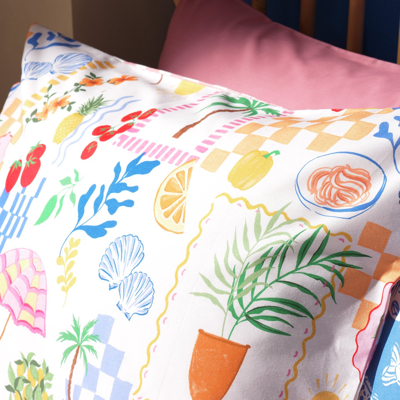 Argos Home Med Coastal Sorrento Cotton Bedding Set - Single