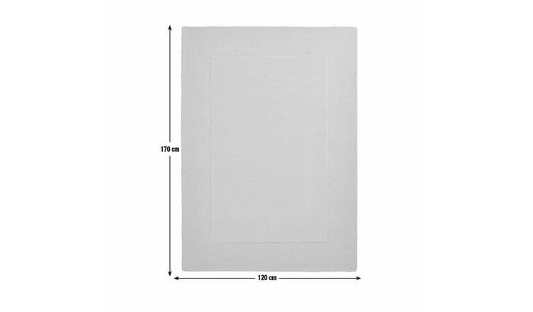 Habitat Simple Border Green Wool Cut Pile Rug - 120x170cm