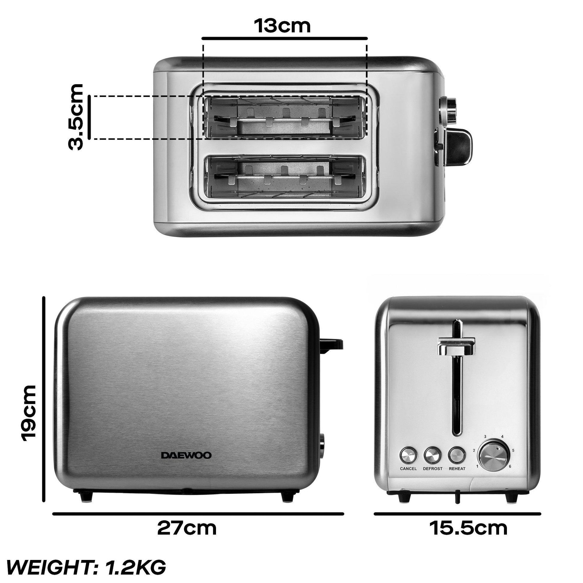 Daewoo Electricals Essential 2 Slice Toaster