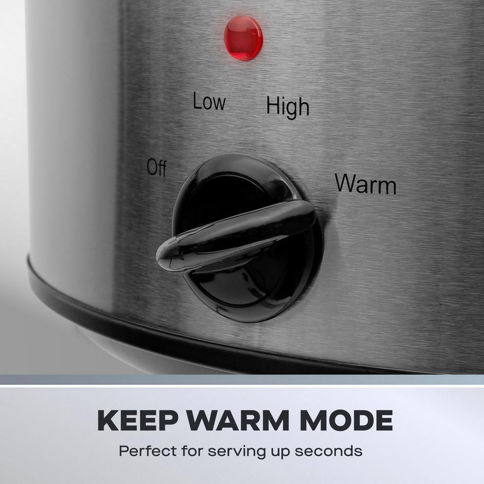 6.5L SLOW COOKER STAINLESS STEEL