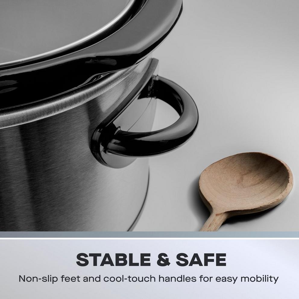 6.5L SLOW COOKER STAINLESS STEEL