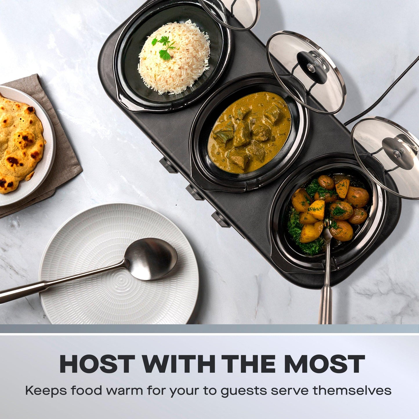 3X1.5L TRIPLE SLOW COOKER