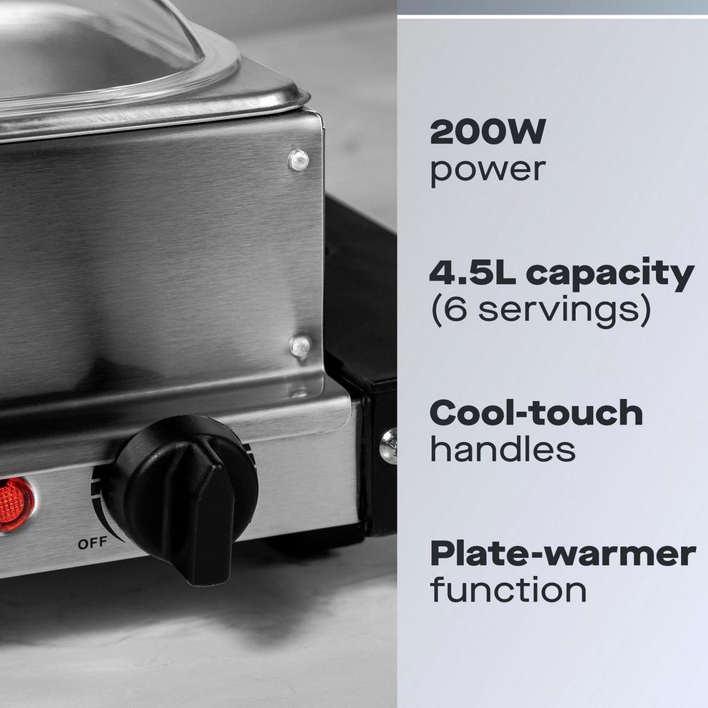 EGL 4 Pot Large Buffet Server and Hot Plate