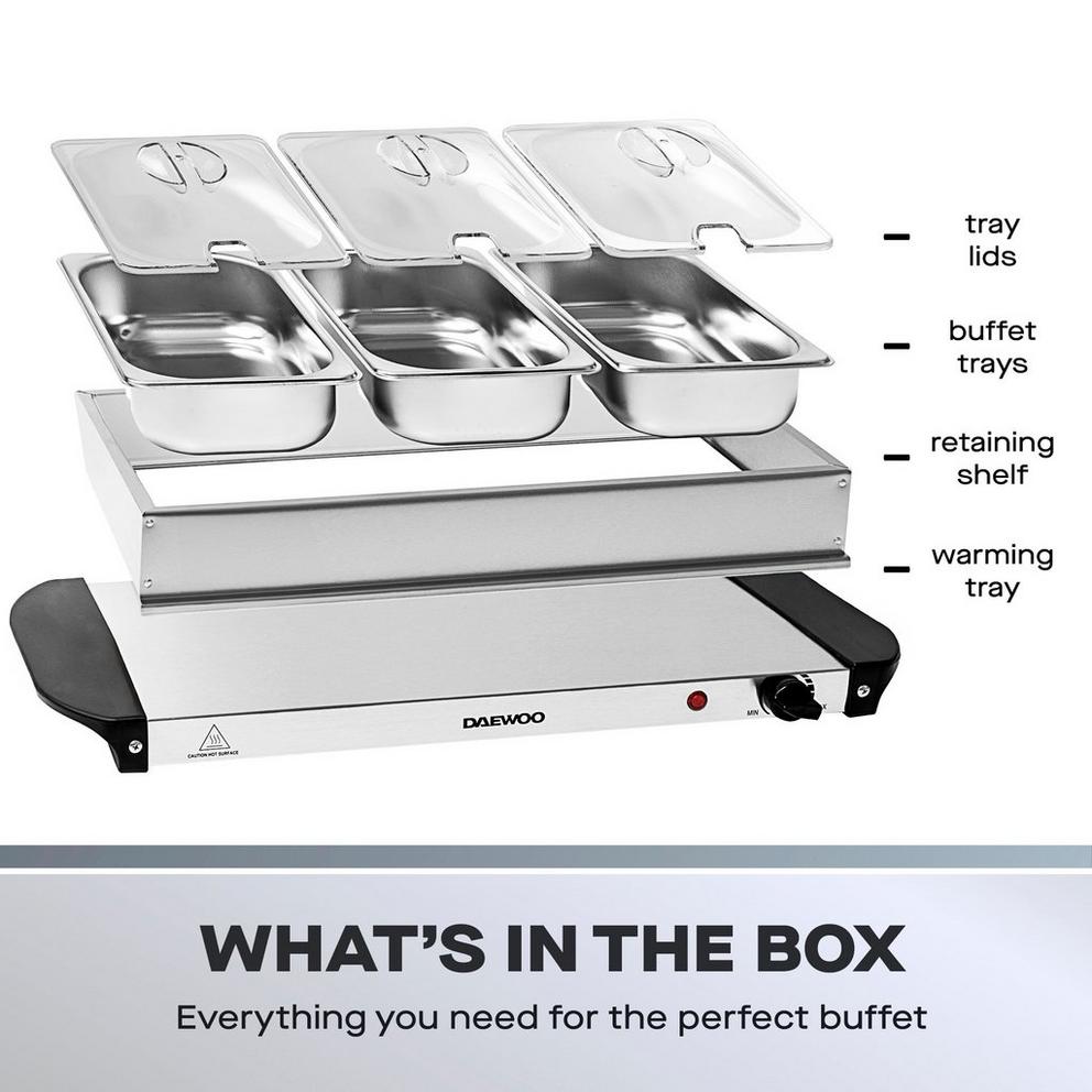 EGL 4 Pot Large Buffet Server and Hot Plate