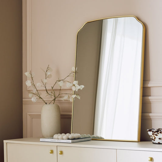 Argos Home Gold Effect Aluminium Arch Wall Mirror - 90x60cm