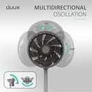 Duux Whisper 3 Grey Pedestal Fan - 13 Inch