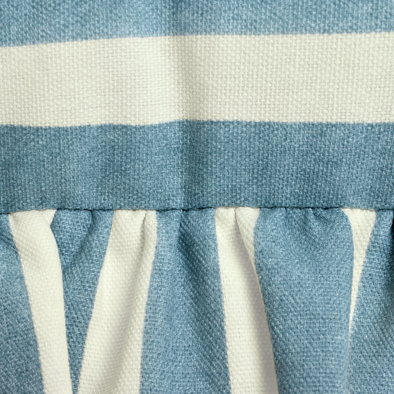 Argos Home Blue Striped Outdoor Cushion with Frill