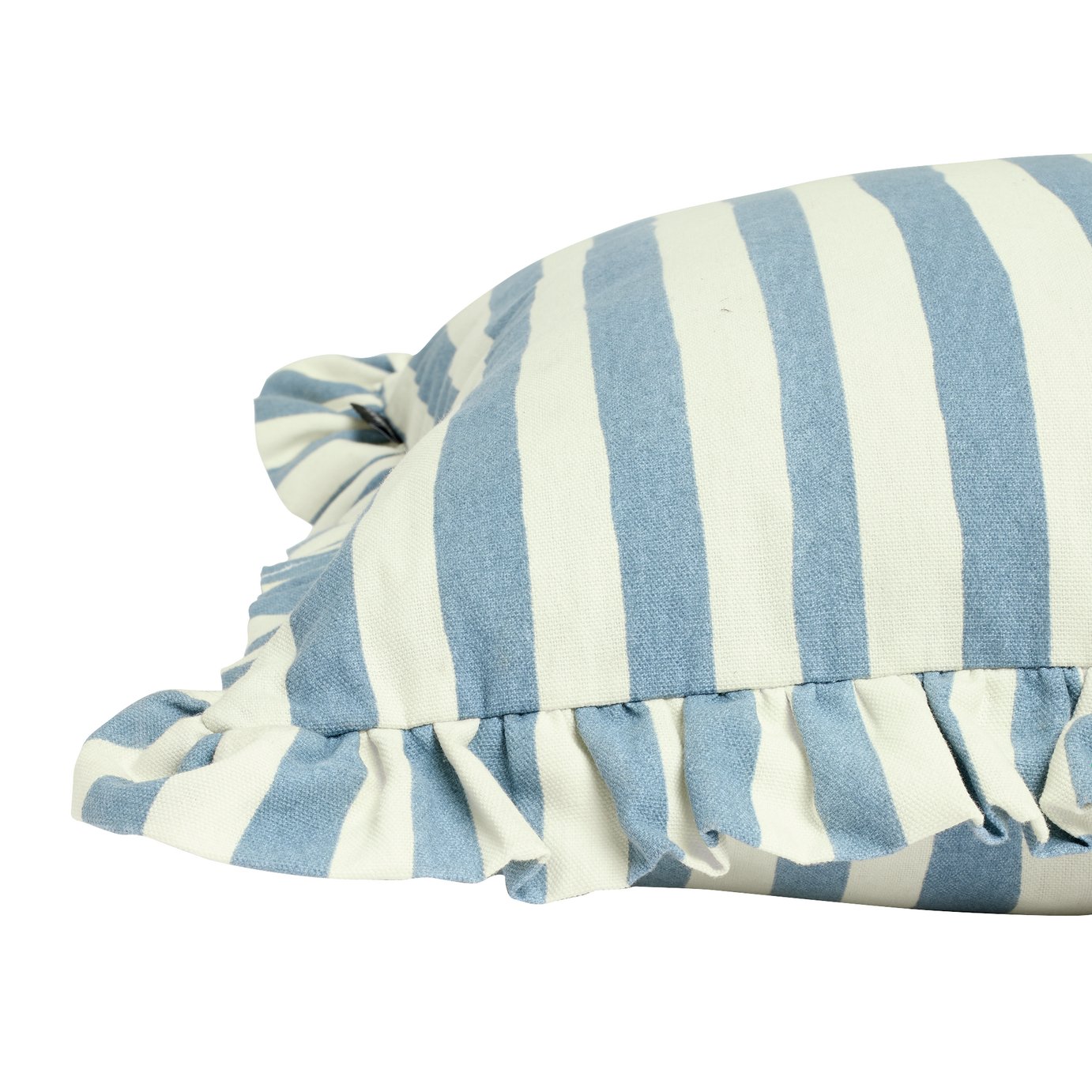 Argos Home Blue Striped Outdoor Cushion with Frill