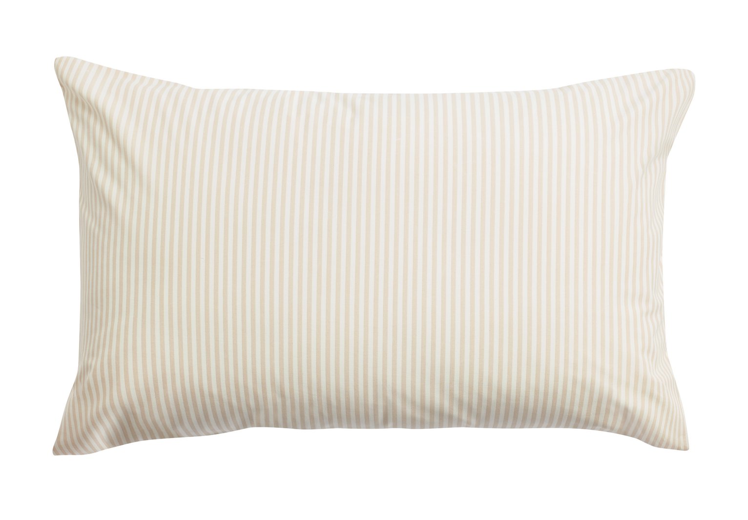 Habitat Oxford Printed Stripe Neutral Pillowcase