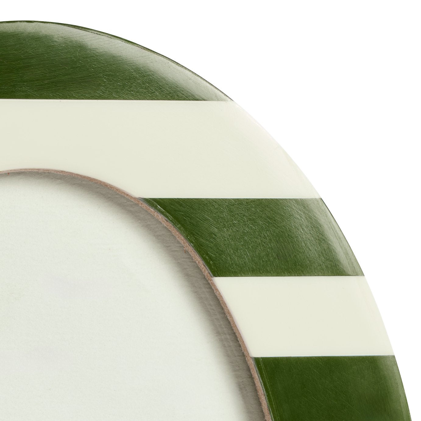 Habitat Striped Oval Green Resin Picture Frame - 4x6"