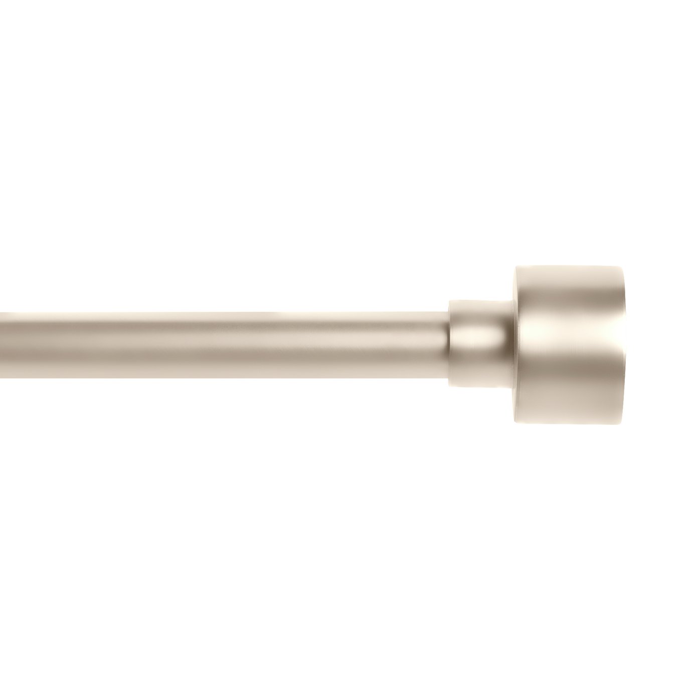 Argos Home Extendable Metal Stud Matte Nickel Curtain Pole - 120 - 210cm
