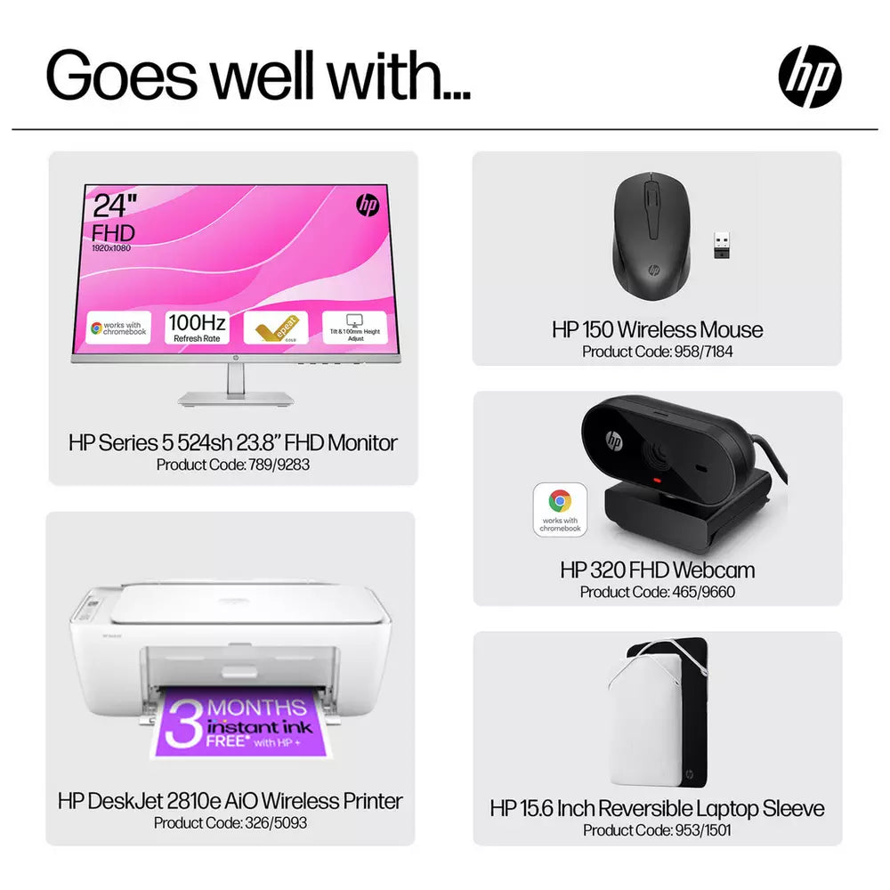 HP 14a-nf0002na 14in Intel N100 4GB 128GB Chromebook