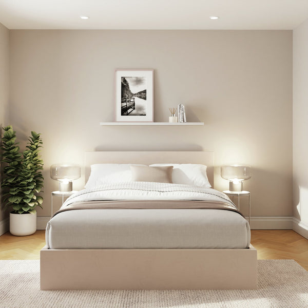 GFW End Lift Small Double Ottoman Bed & Mattress - Natural