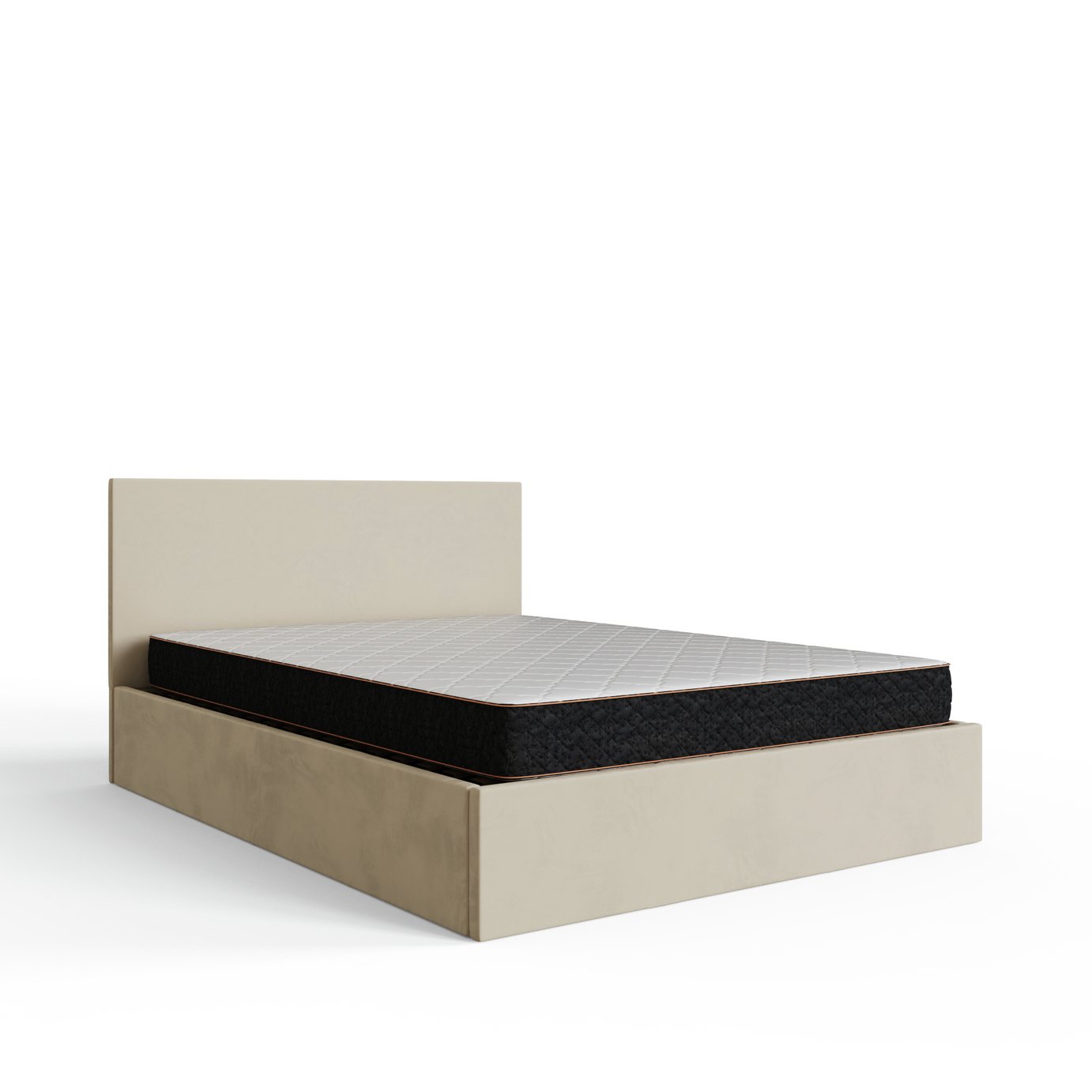 GFW End Lift Small Double Ottoman Bed & Mattress - Natural