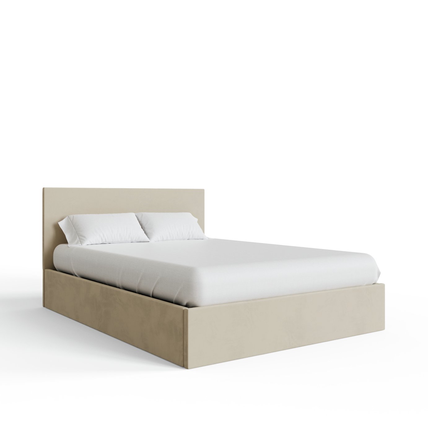 GFW End Lift Small Double Ottoman Bed & Mattress - Natural