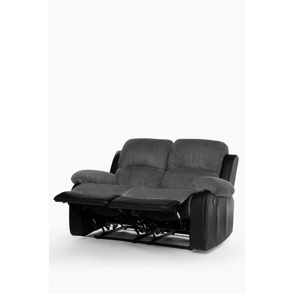 Canterbury Cord/Faux Leather Recliner 2 Seater Sofa