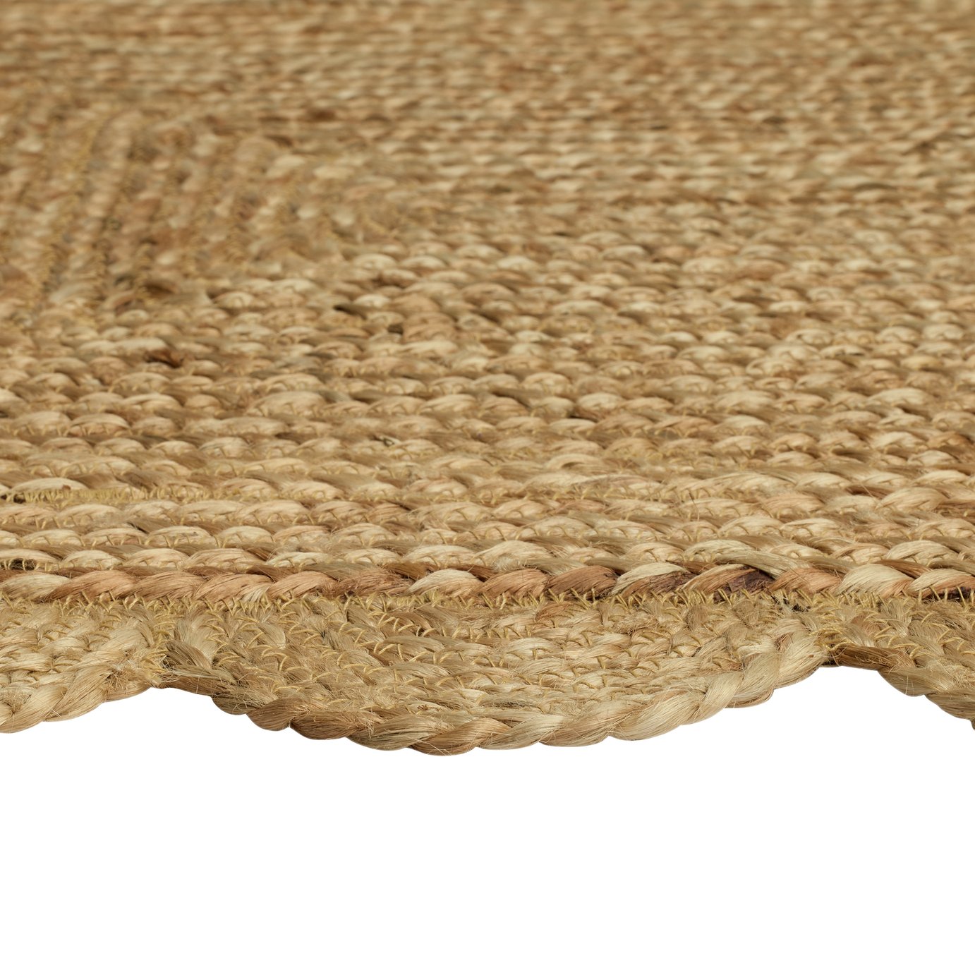 Argos Home Scallop Braided Natural Jute Doormat - 60x90cm