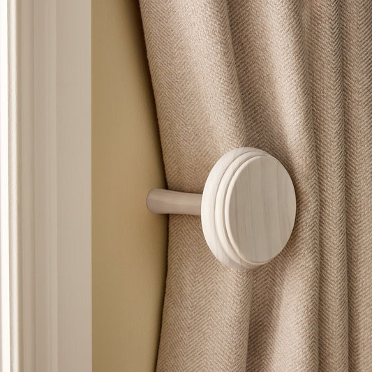 Argos Home Wood Curtain Holdback - Washed White Wood