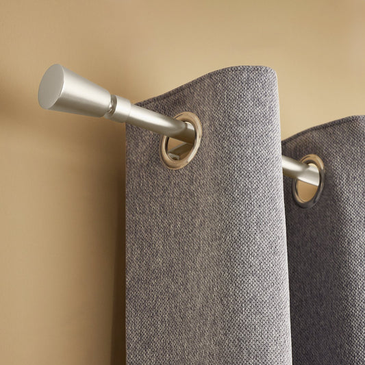 Argos Home Extendable Metal Trumpet Matte Nickel Curtain Pole - 165 - 300cm