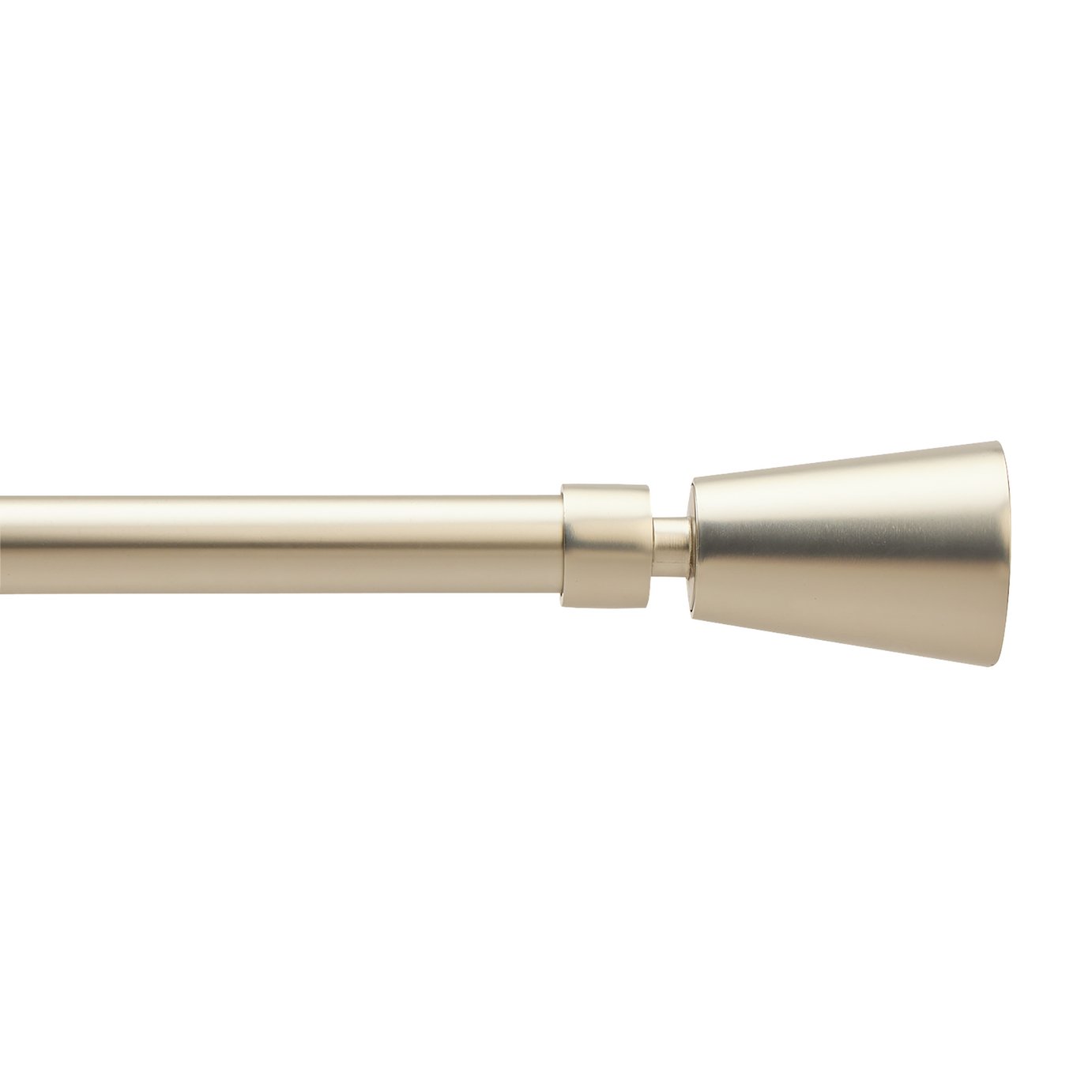 Argos Home Extendable Metal Trumpet Matte Nickel Curtain Pole - 165 - 300cm