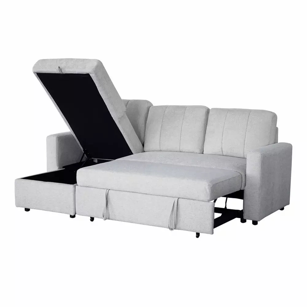 Aspire Nexis Left Hand Storage Chaise Sofa Bed- Grey